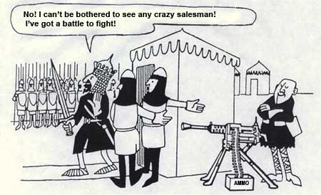 Crazy Salesman Cartoon